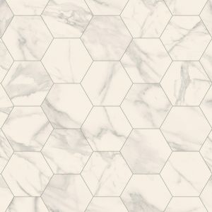 Vinylgulv Tarkett Trend Marble Bianco Hexagon Grey